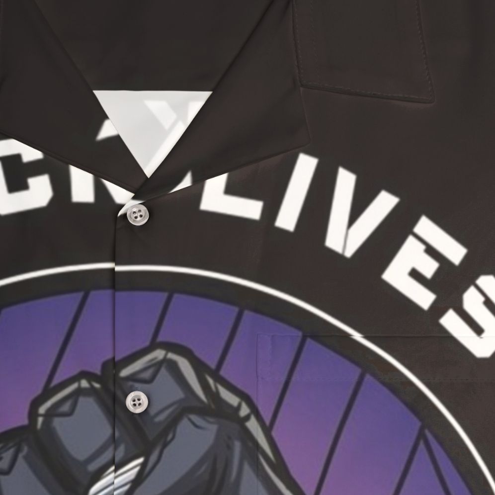 Black Panther Black Lives Matter Hawaiian Shirt - Detail