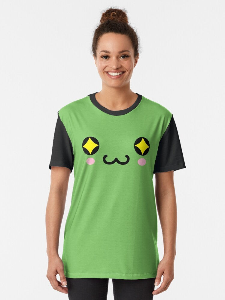 Maplestory slime buddy graphic t-shirt with a cute, bubbling slime design - Women