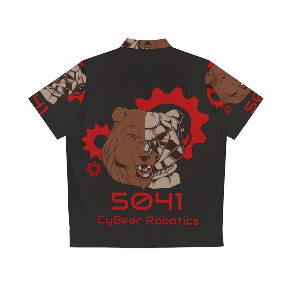 Cybears Logo Hawaiian Shirt for Robot and Robotics Fans - Back