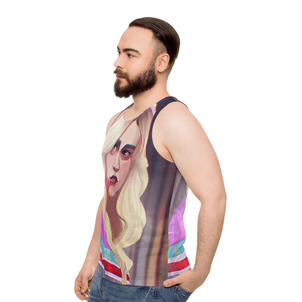 Aimee Gibbs Sex Education Netflix Feminist Unisex Tank Top - men side