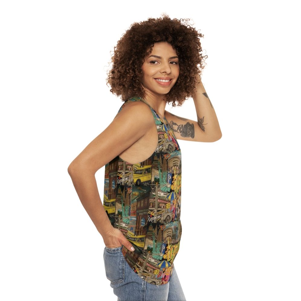 Unisex "I Love NY" Graphic Tank Top - women side