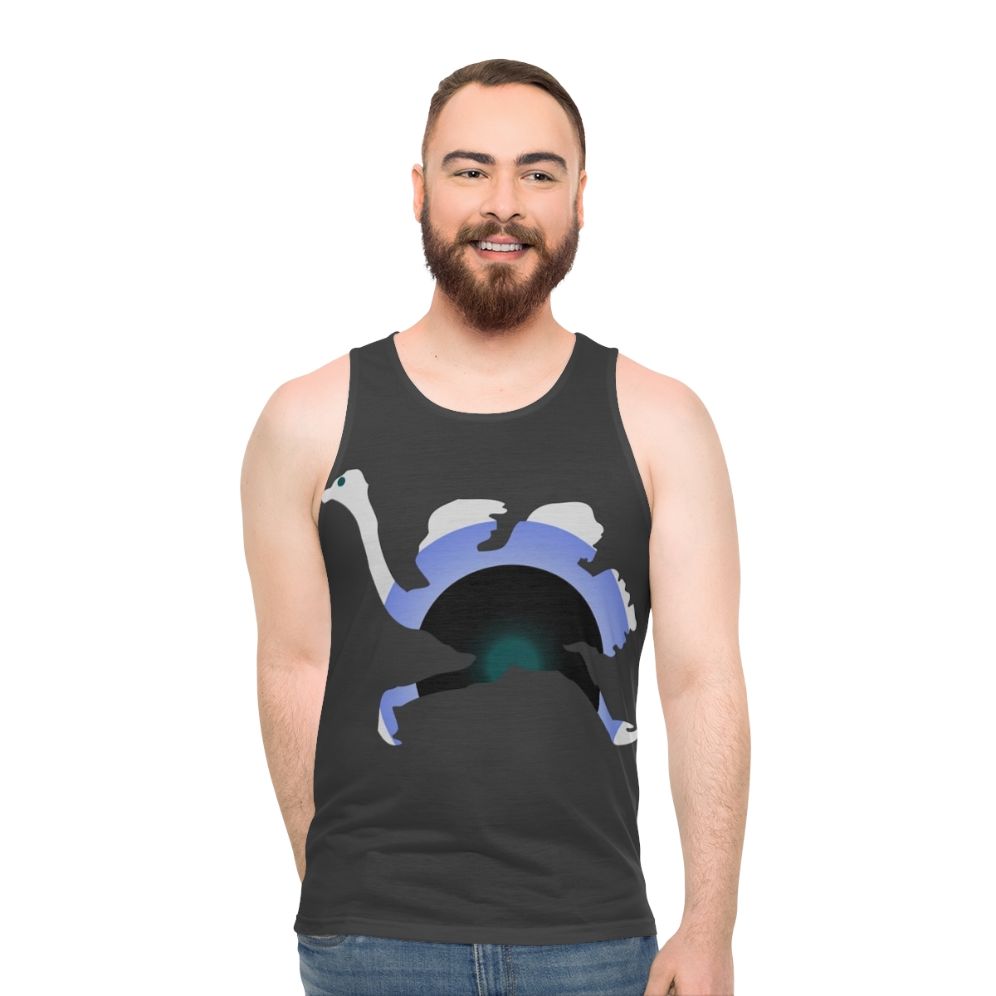 Ostrich Legendary Animals Unisex Tank Top with Colorful Animal Art Design - men