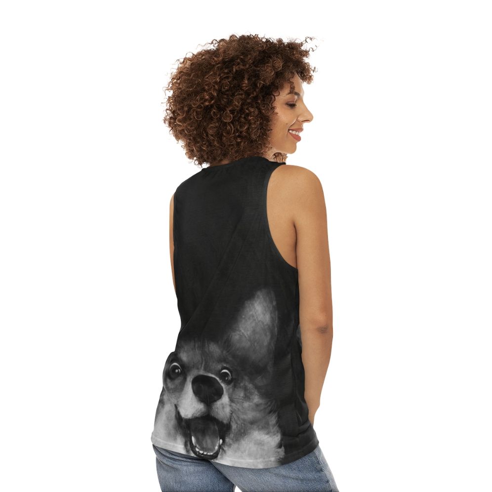 Sausage Fox Unisex Corgi Dog Funny Tank Top - women back