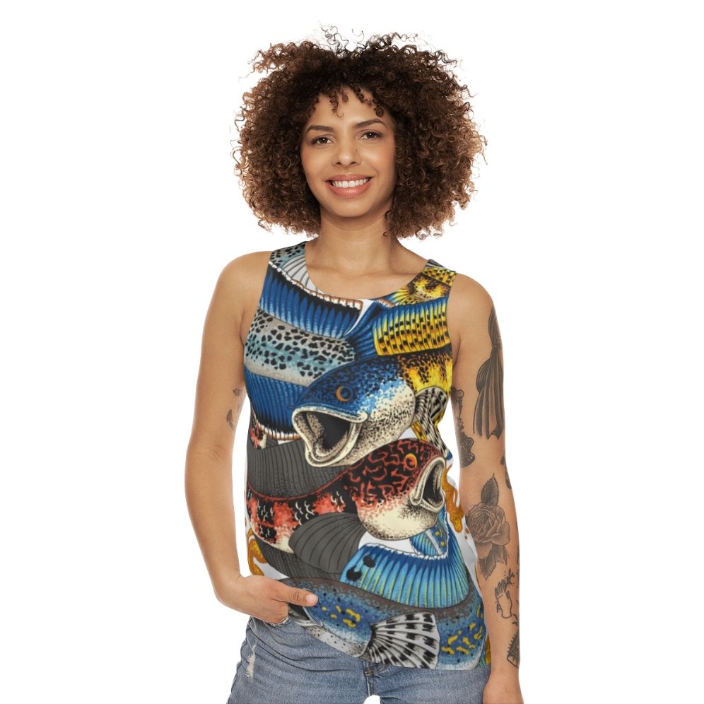 Unisex Japanese Koi Fish Tank Top - women