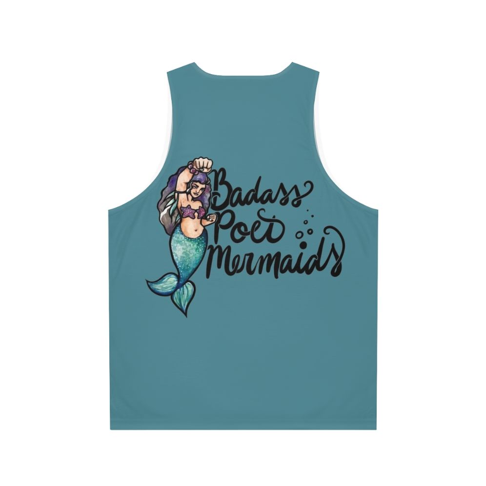 Badass poet mermaids unisex tank top - Back