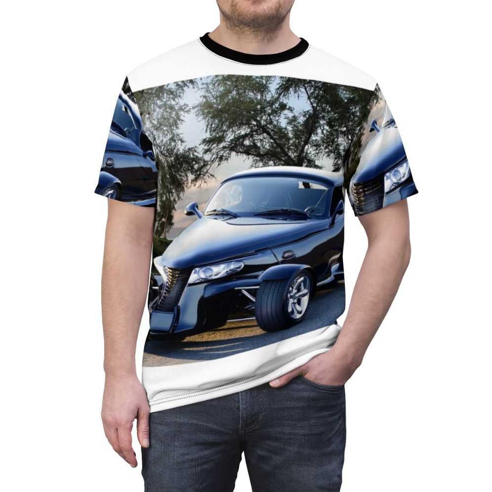 2000 Plymouth Prowler Panther Custom Car Design T-Shirt - men front