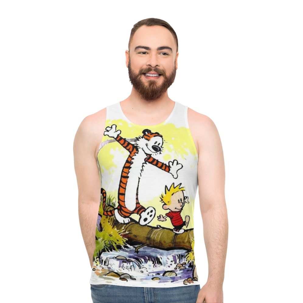 Calvin and Hobbes Unisex Tank Top - men