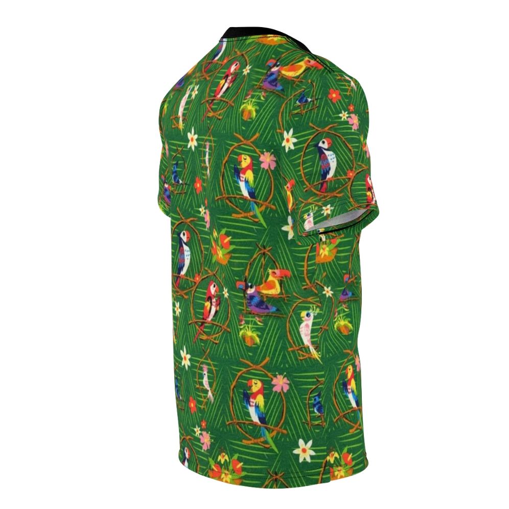 Enchanted Tropical Tiki Room T-shirt featuring Disney-inspired elements - men right