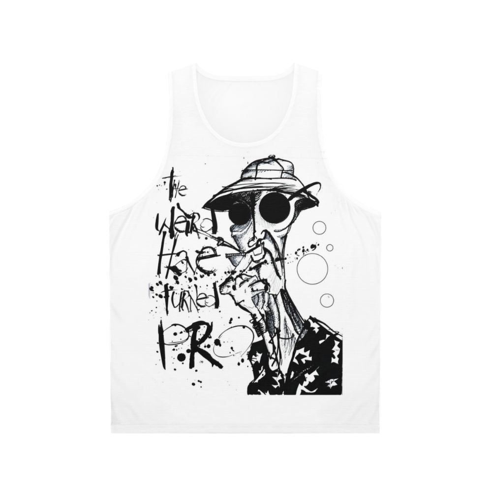 Gonzo Unisex Tank Top featuring Hunter S. Thompson and Ralph Steadman design