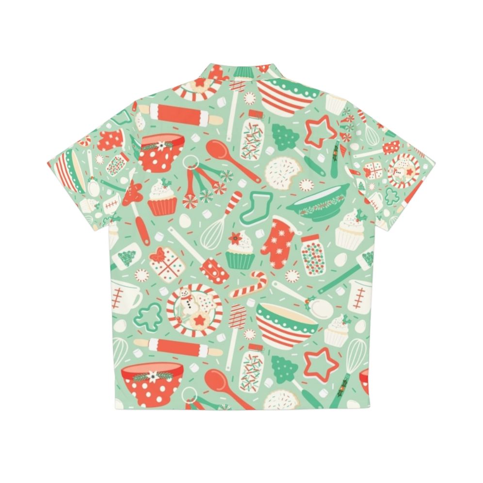 Festive Hawaiian Christmas Baking Shirt - Back