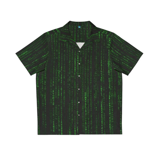 Matrix-Inspired Hawaiian Shirt with Keanu Reeves-Inspired Graphics