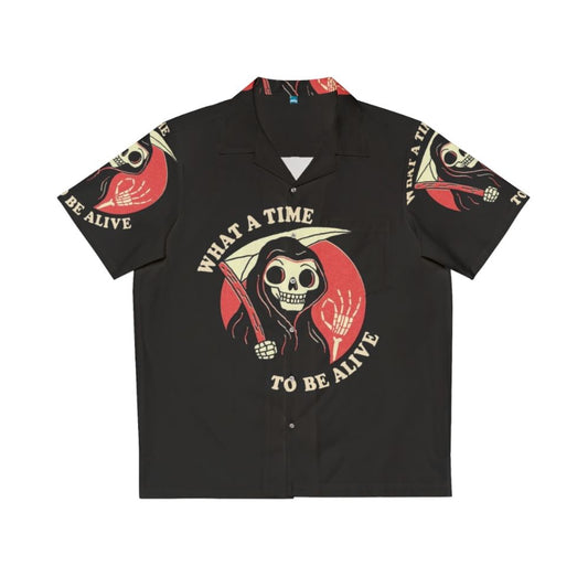 Retro Grim Reaper Hawaiian Shirt