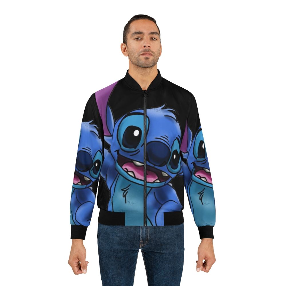 Experiment 626 (Stitch) Bomber Jacket - Sci-Fi Cute Alien Design - Lifestyle