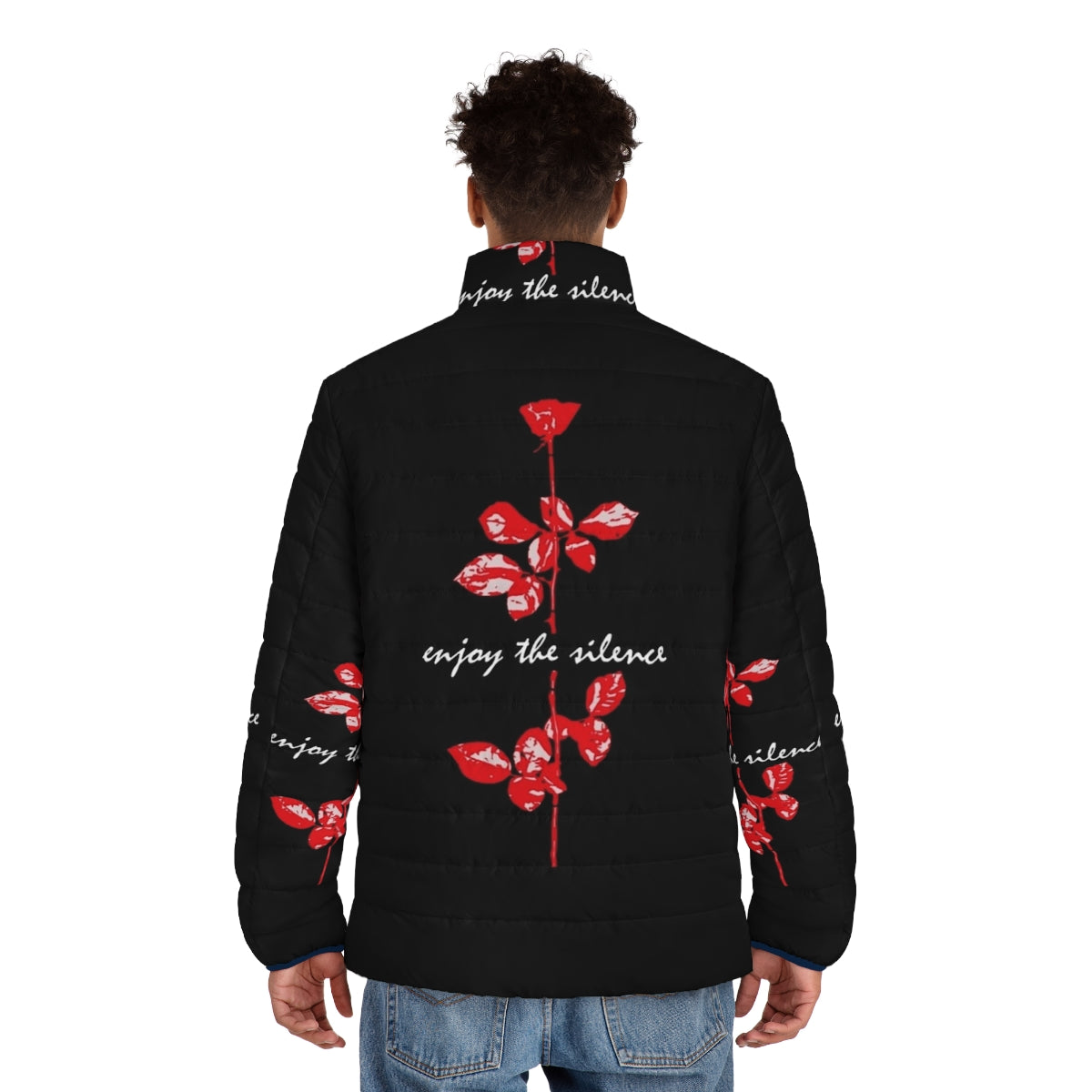 Depeche Mode inspired 'Enjoy The Silence' puffer jacket - men back