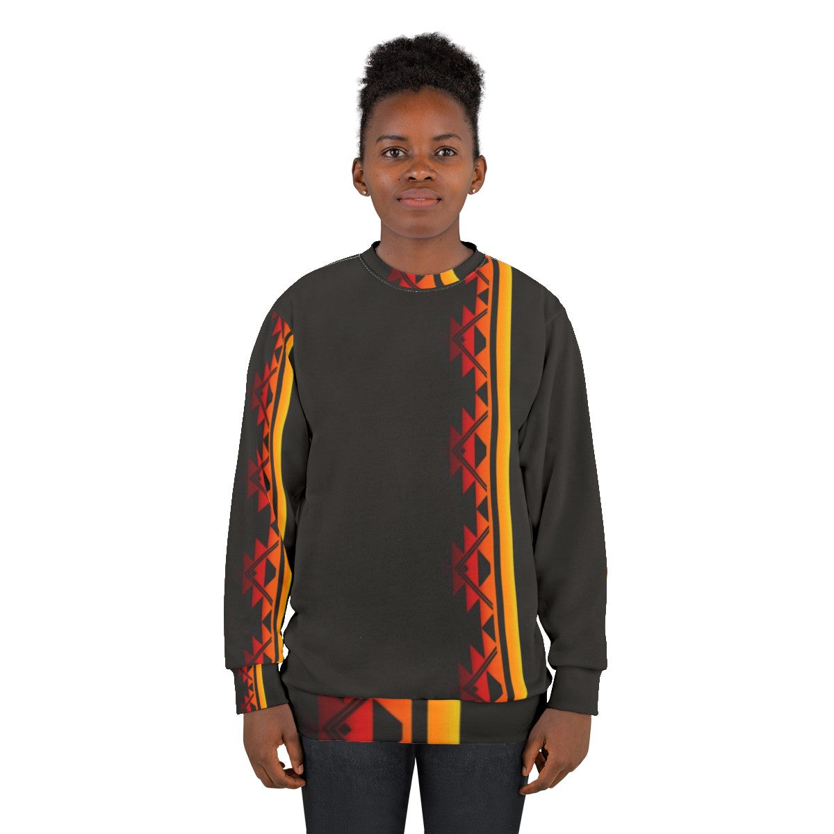 Sunset Mountain Design Klamath Tribes Indigenous Sweatshirt - women