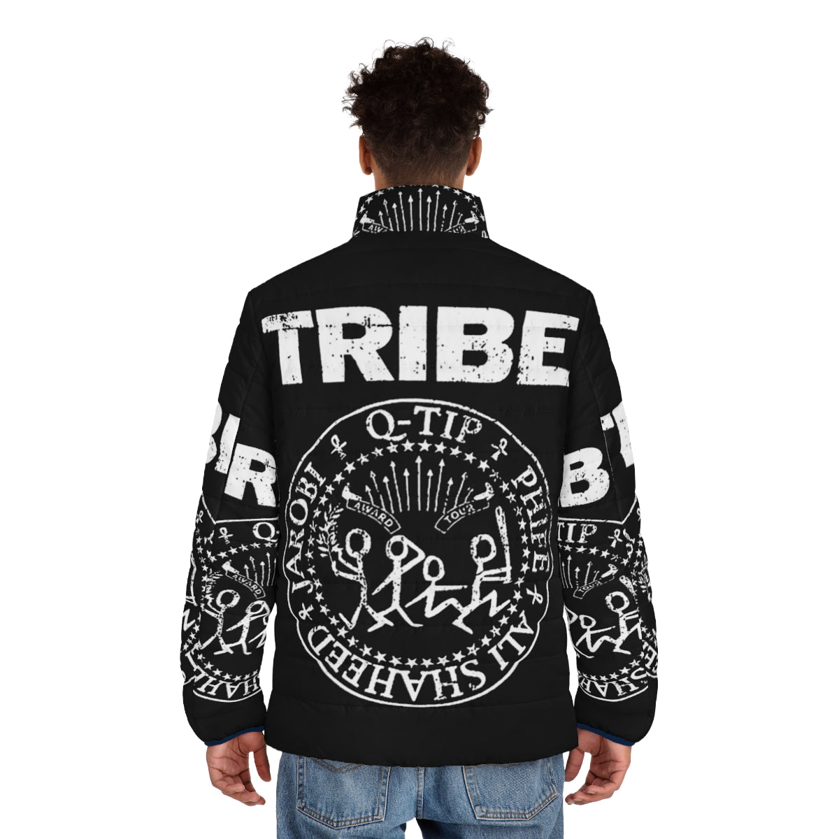 Tribe Puffer Jacket featuring hip hop inspired design - men back