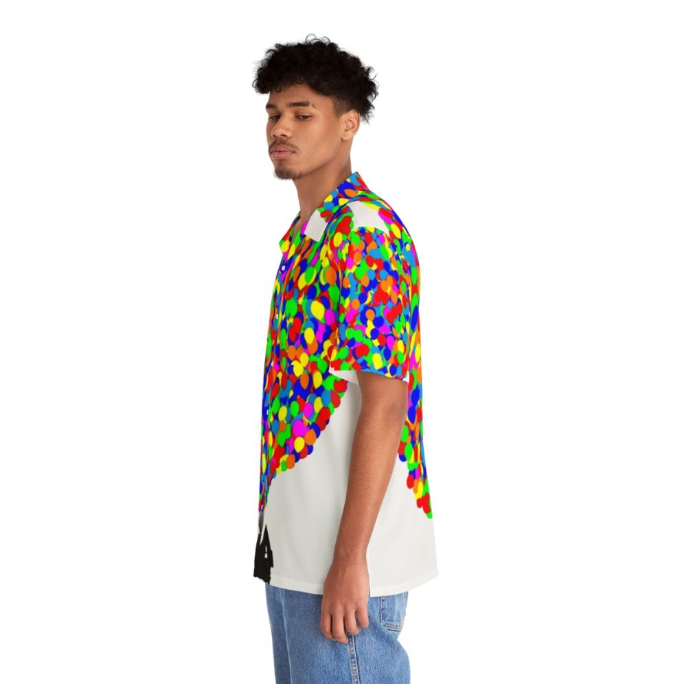 Up-inspired Disney Pixar Hawaiian shirt featuring balloons and characters - People Left