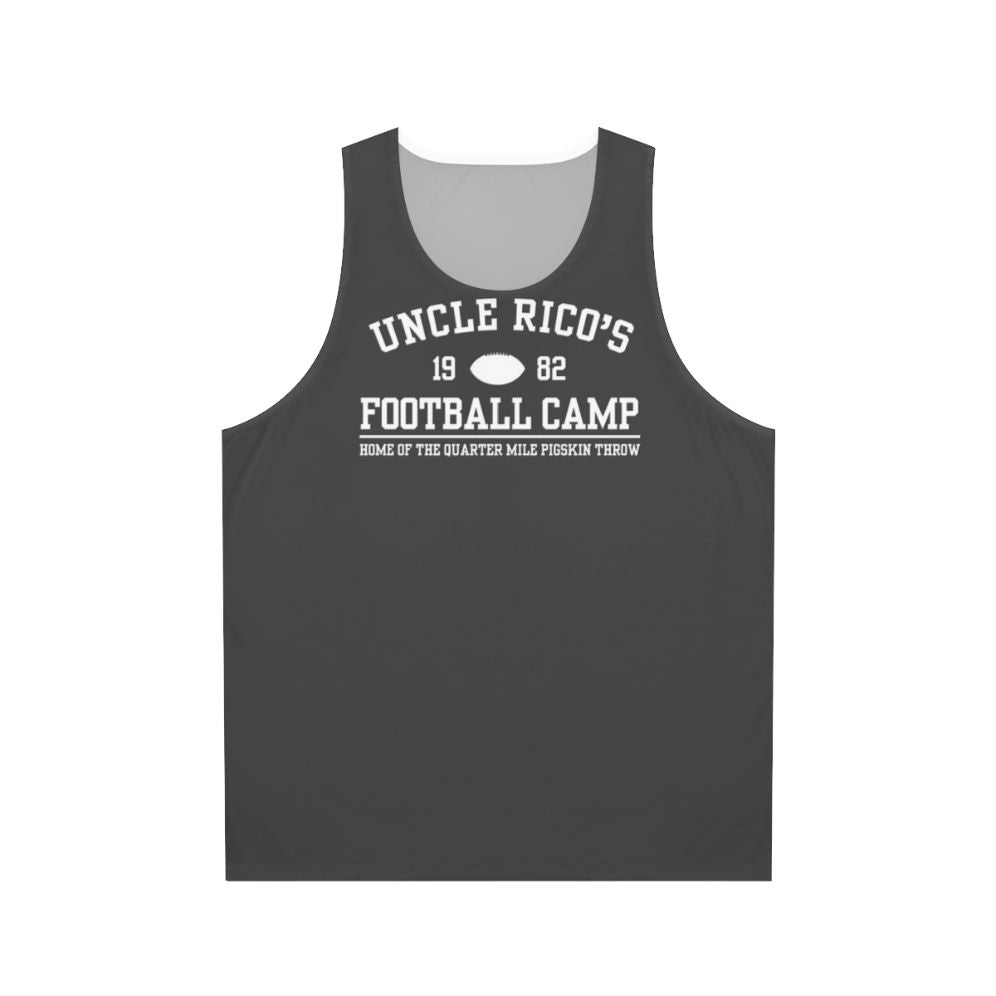 Uncle Rico's Football Camp Unisex Tank Top with Napoleon Dynamite Parody Design