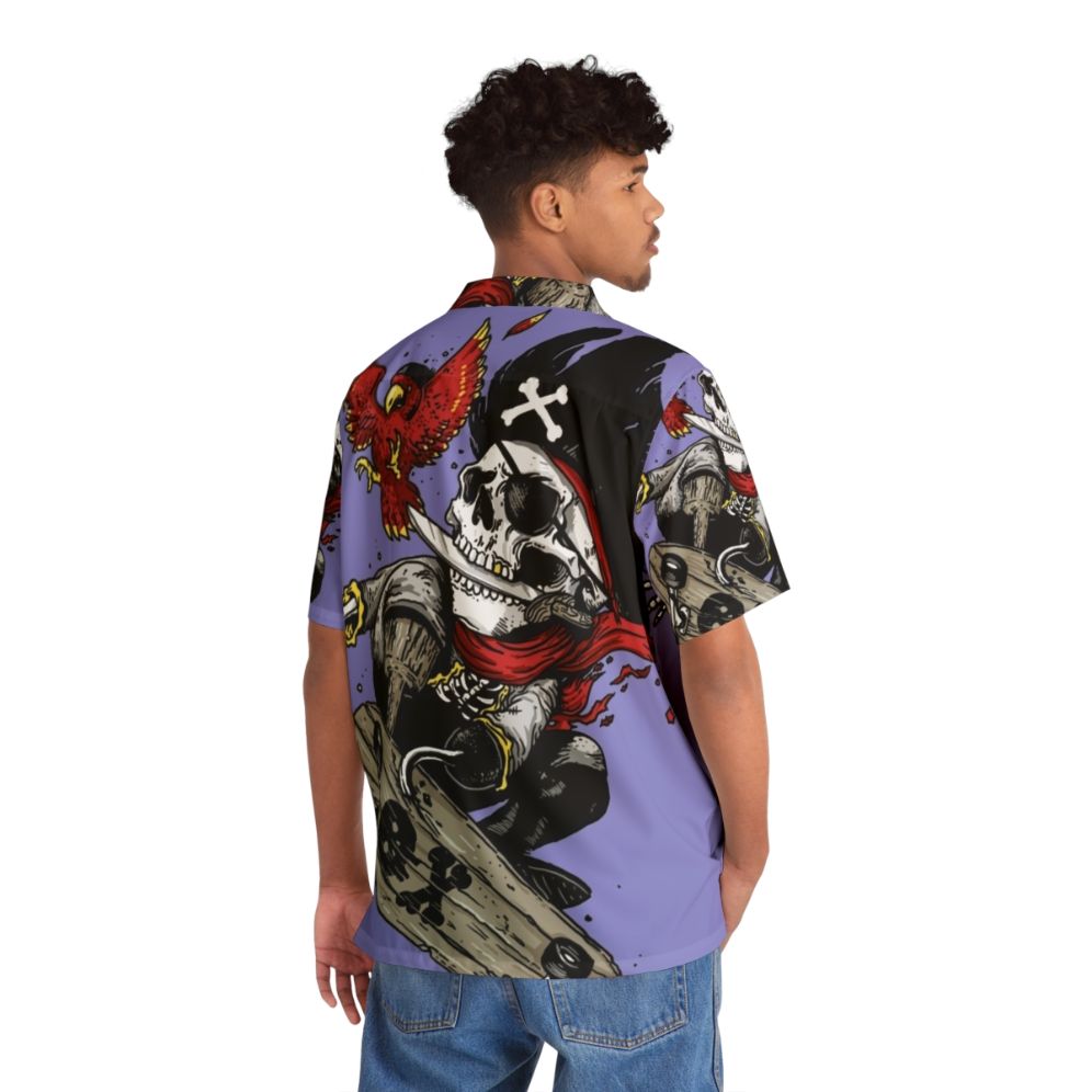 Kids' Hawaiian shirt with pirate skull design - People Back