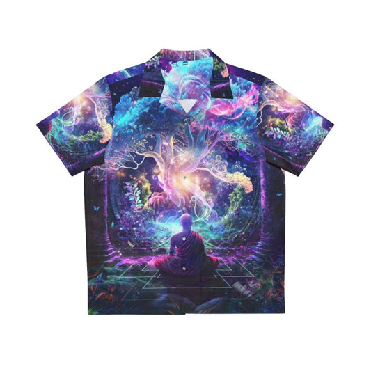 Midnight Garden Hawaiian Shirt featuring visionary nature inspired design