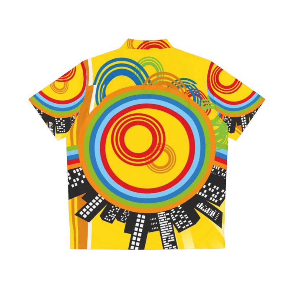 Persona 4 themed Hawaiian shirt with video game and anime inspired design - Back