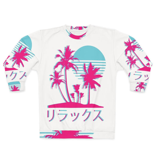 Vaporwave aesthetic neon palms sweatshirt