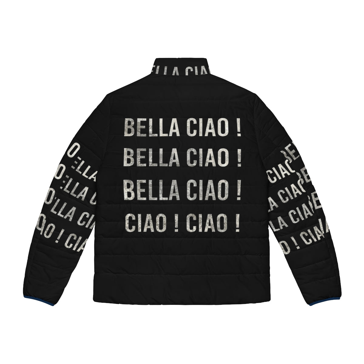 Bella Ciao puffer jacket with La Casa de Papel inspired design - Back