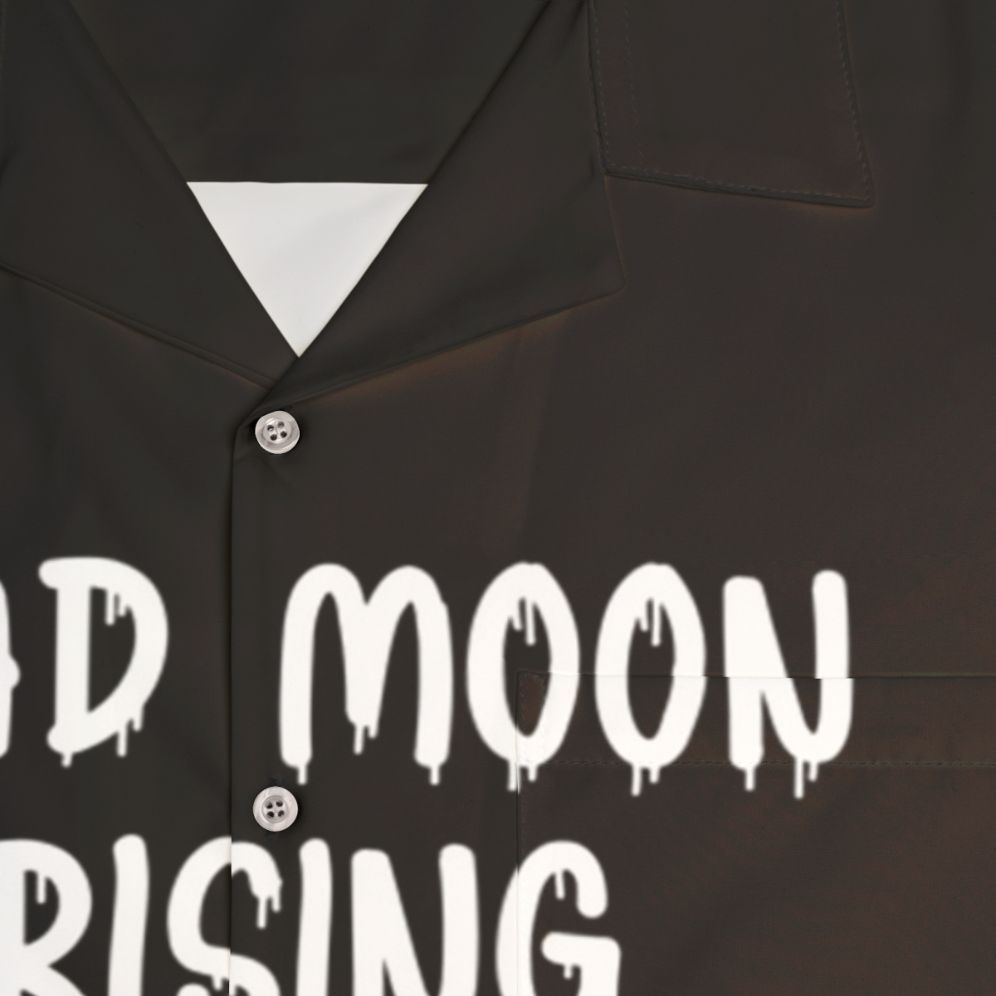 "Creedance Clearwater Revival 'Bad Moon Rising' Hawaiian Shirt" - Detail