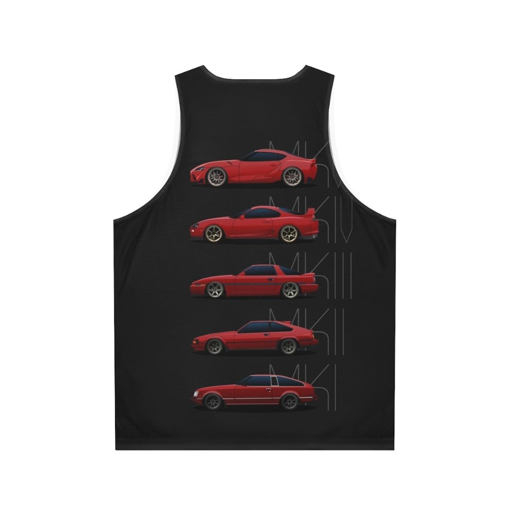 Toyota Supra Generations Unisex Tank Top - Back