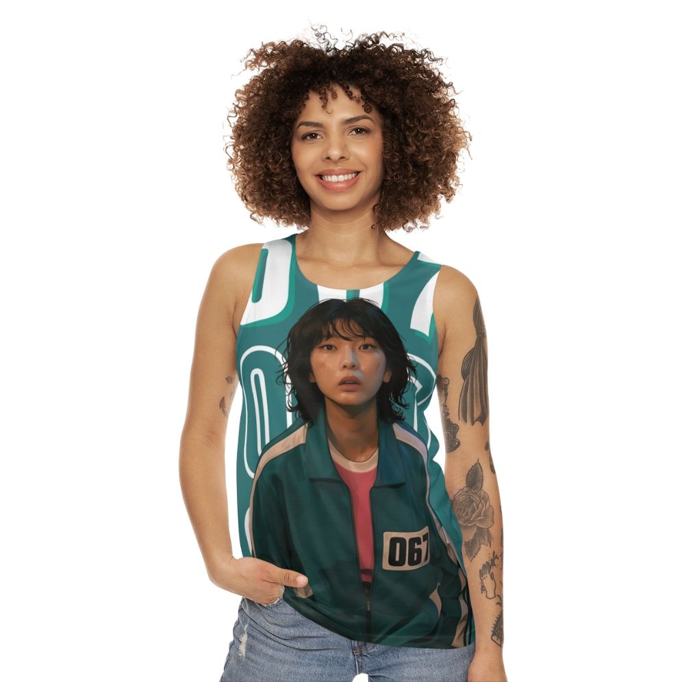 Squid Game Player 067 Kang Sae Byeok Unisex Tank Top - women