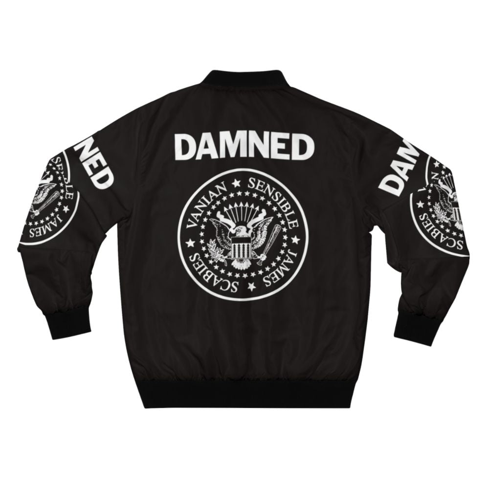 Vintage The Damned Ramones Logo Bomber Jacket - Back