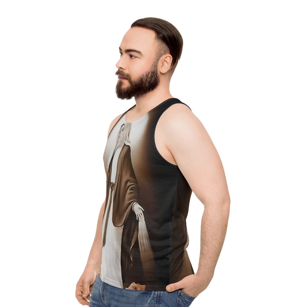 St Bernadette Vision Unisex Tank Top - men side