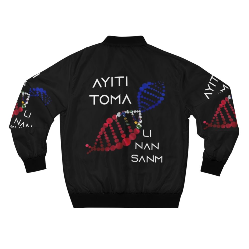 Ayiti bomber jacket with Haitian pride design - Back