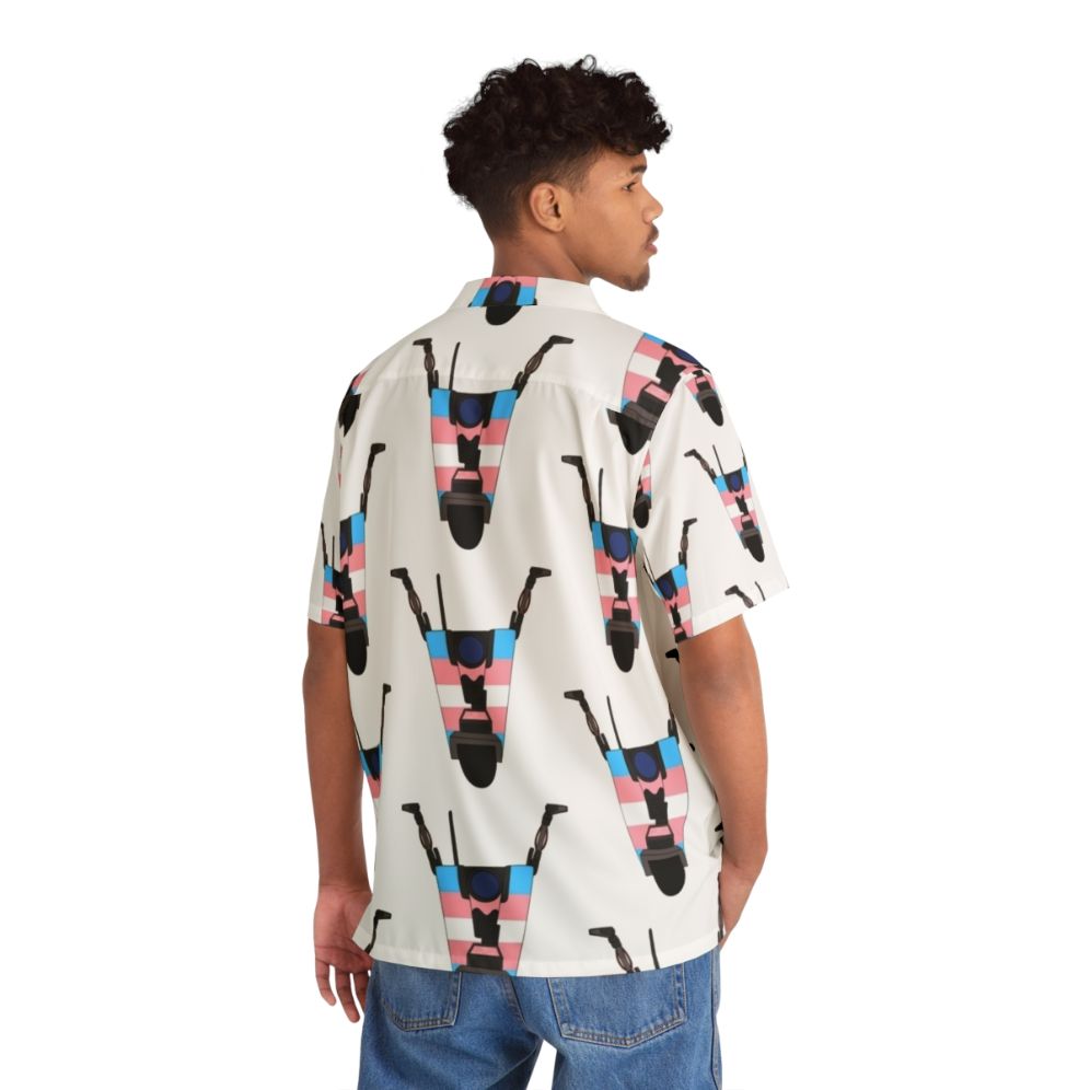 Borderlands Trans Pride Claptrap Hawaiian Shirt - People Back