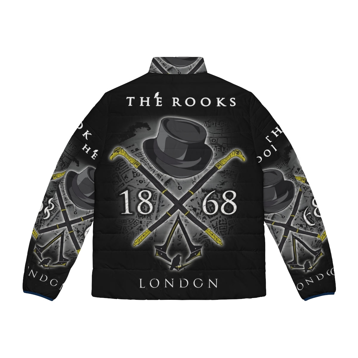 Assassin's Creed Syndicate The Rooks puffer jacket with gaming inspired design - Back