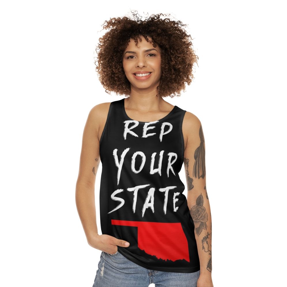 Oklahoma state pride unisex graphic tank top - women