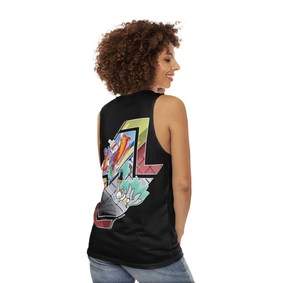 Retro Sonic the Hedgehog Unisex Tank Top - women back