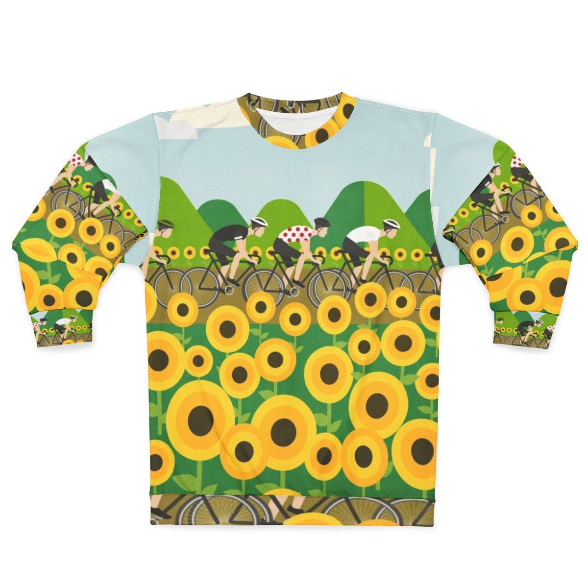 Cycling Sweatshirt with Le Tour de France Inspired Design