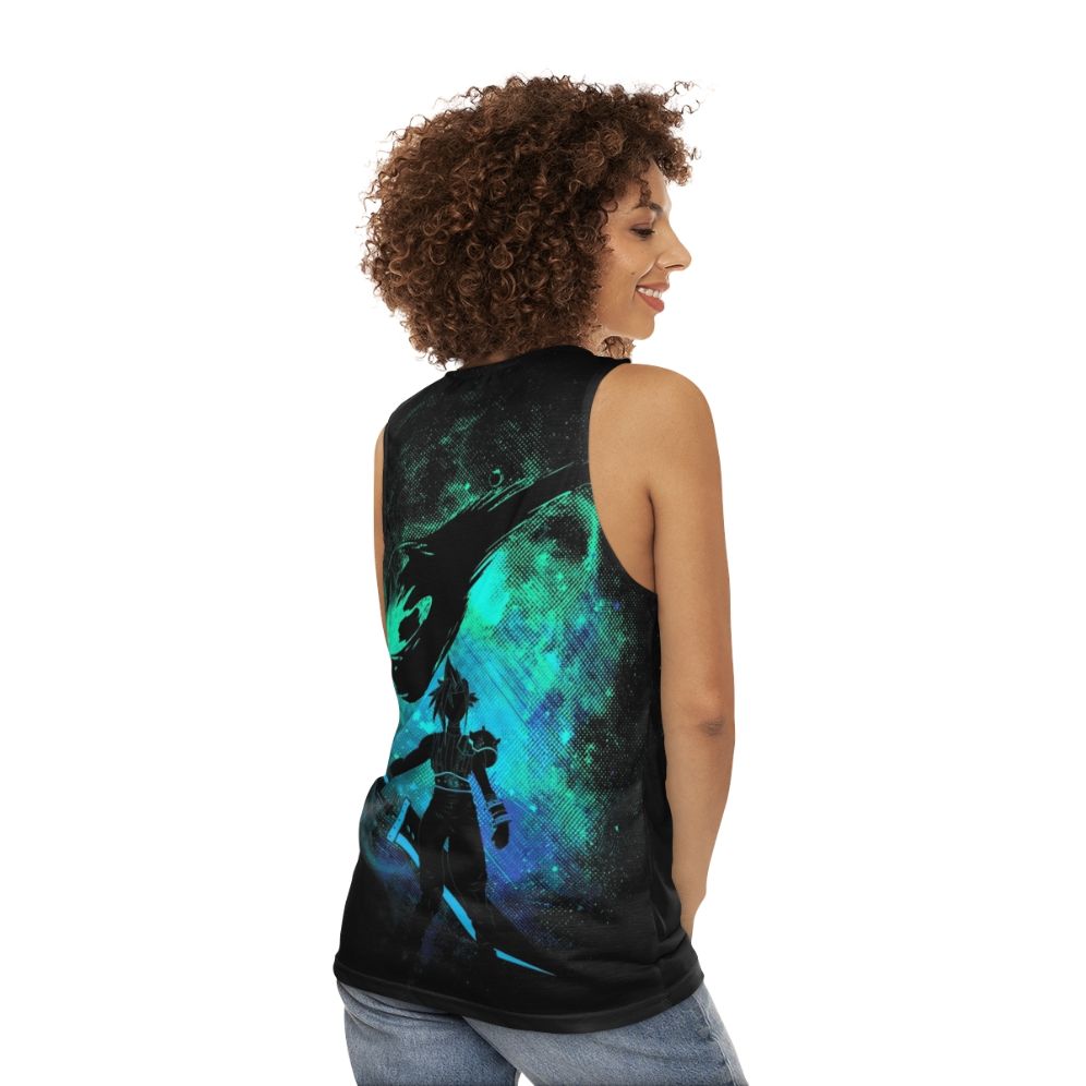 Ex Soldier Art Unisex Tank Top featuring Cloud Strife from Final Fantasy - women back