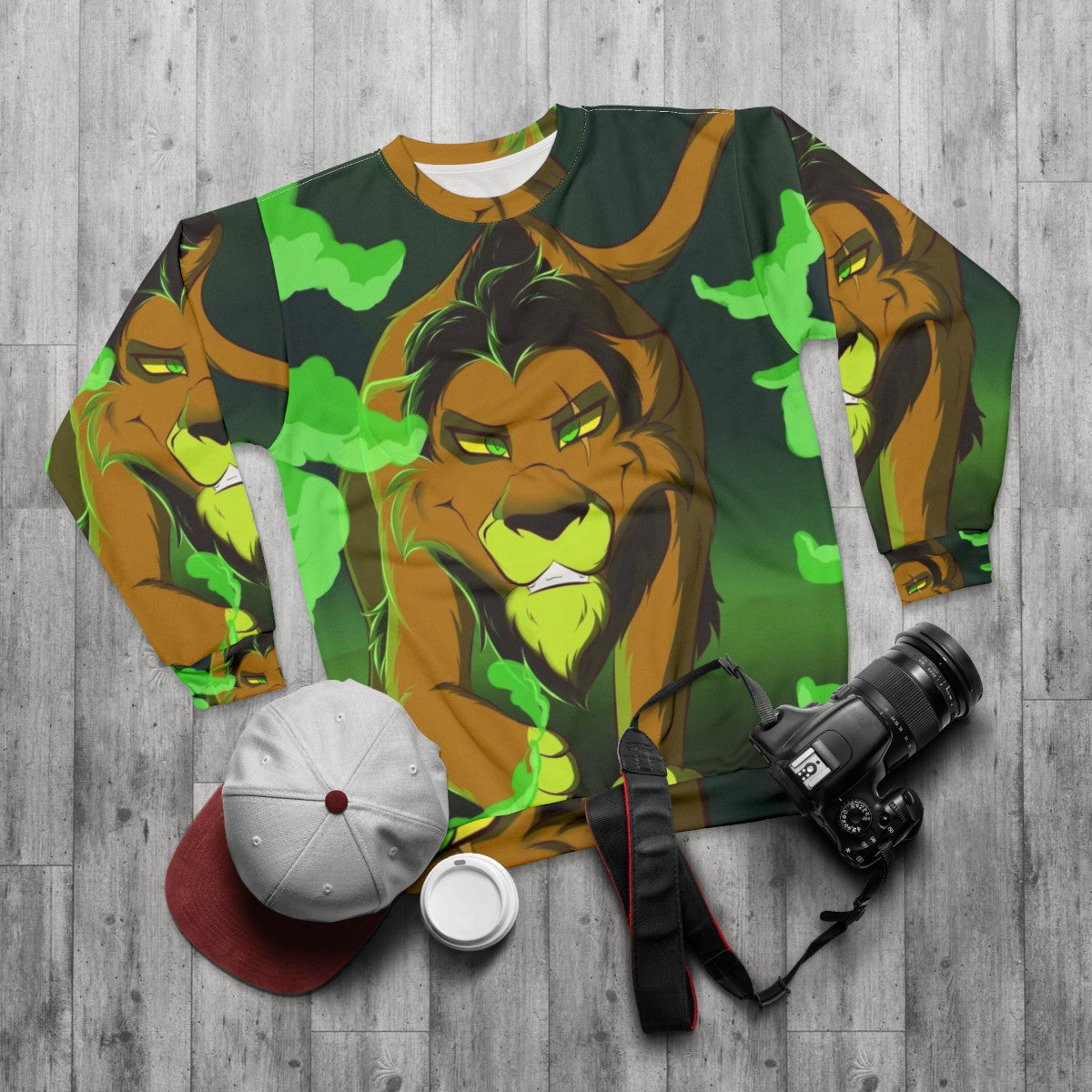 Scar the Lion King Disney Sweatshirt - flat lay