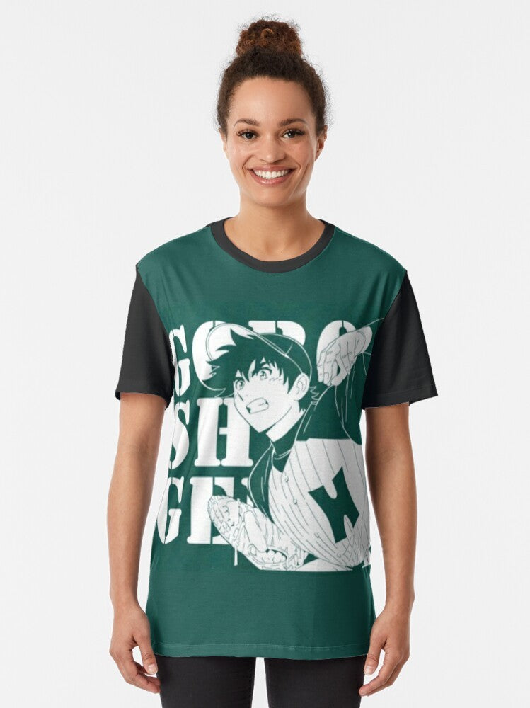 Goro Shigeno Anime T-Shirt featuring the character from the Major 2nd manga and anime series - Women