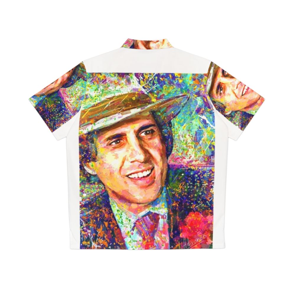 Adriano Celentano Dream Hawaiian Shirt with Impressionist Art - Back