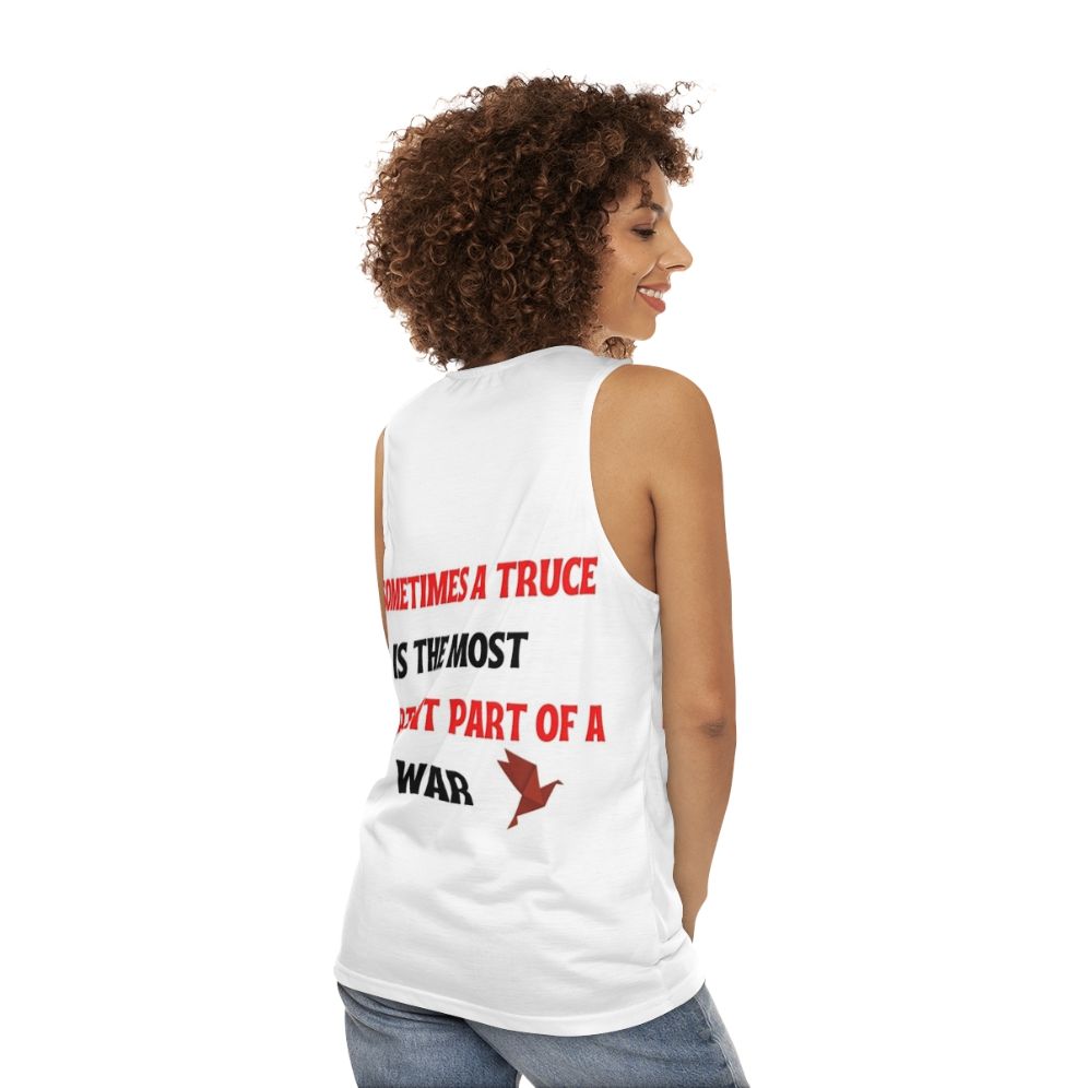 Money Heist Quotes Unisex Tank Top - women back