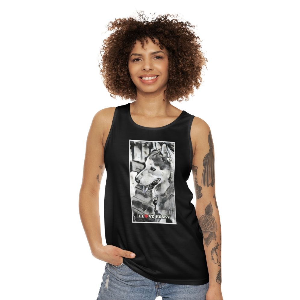 Husky Dog Unisex Tank Top - women