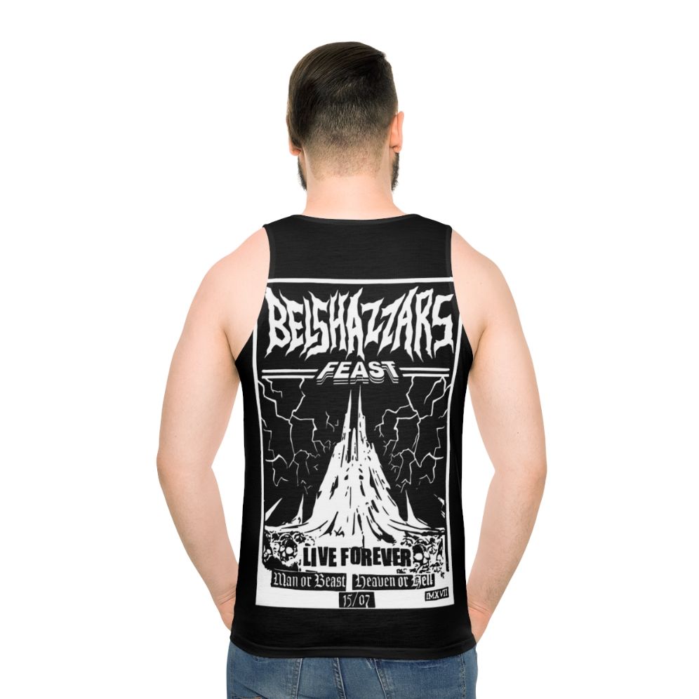 Belshazzar's Feast Unisex Heavy Metal Tank Top - men back