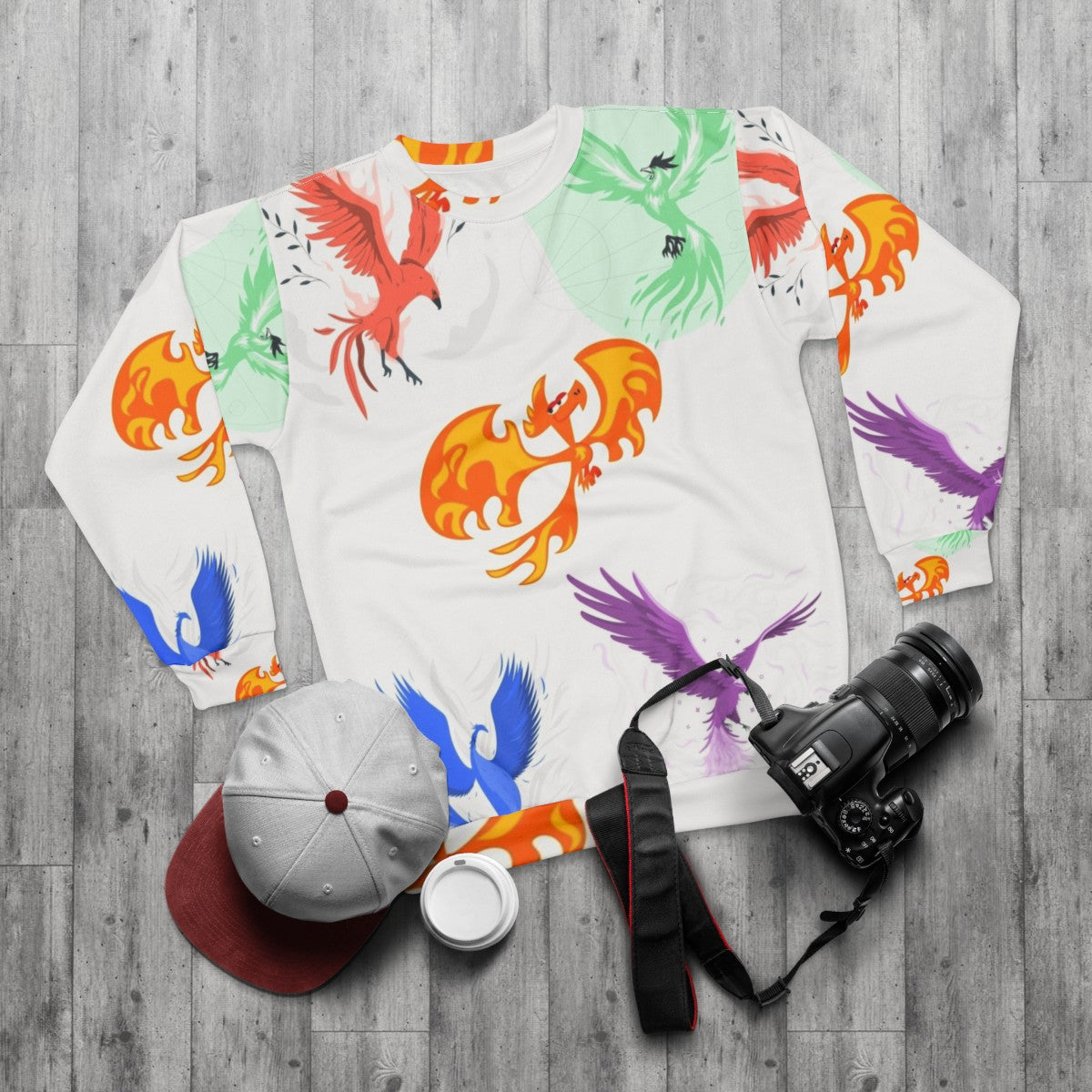 Phoenix Legendary Animals Sweatshirt - flat lay