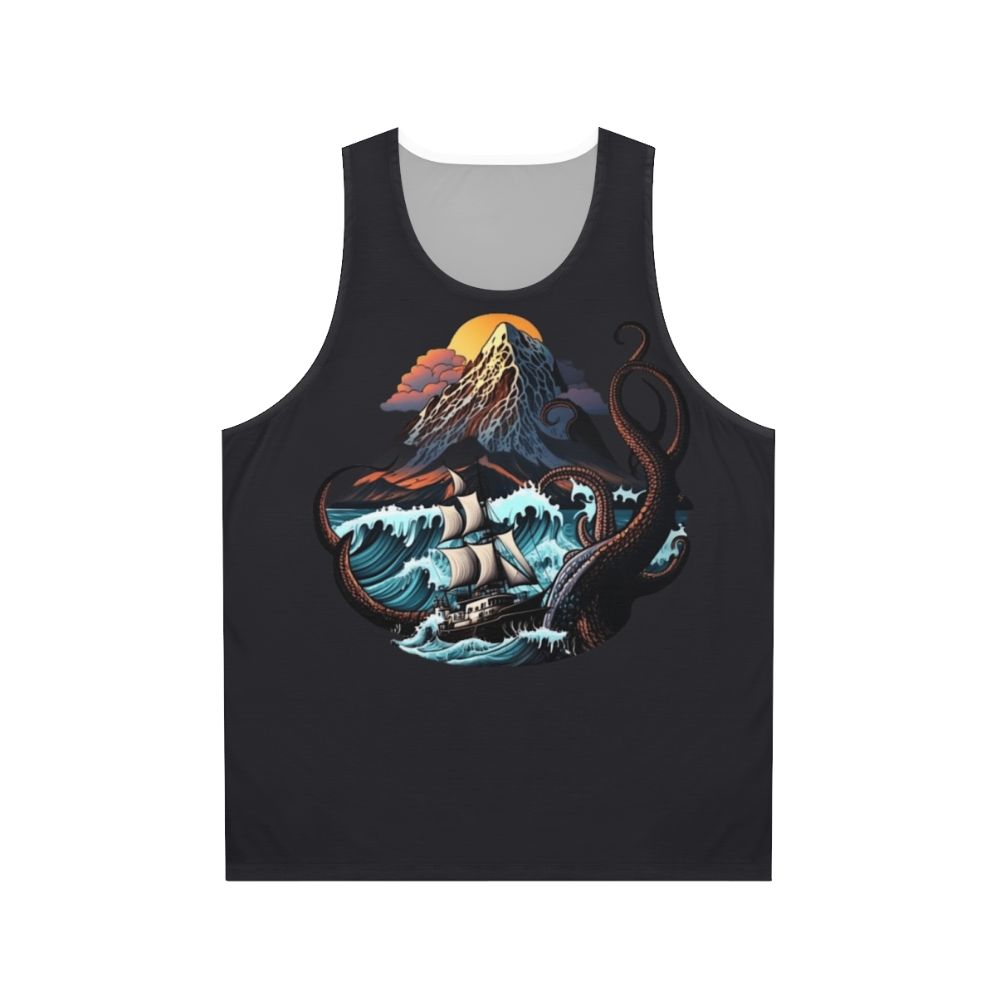 Unisex tank top featuring mythical sea creatures design