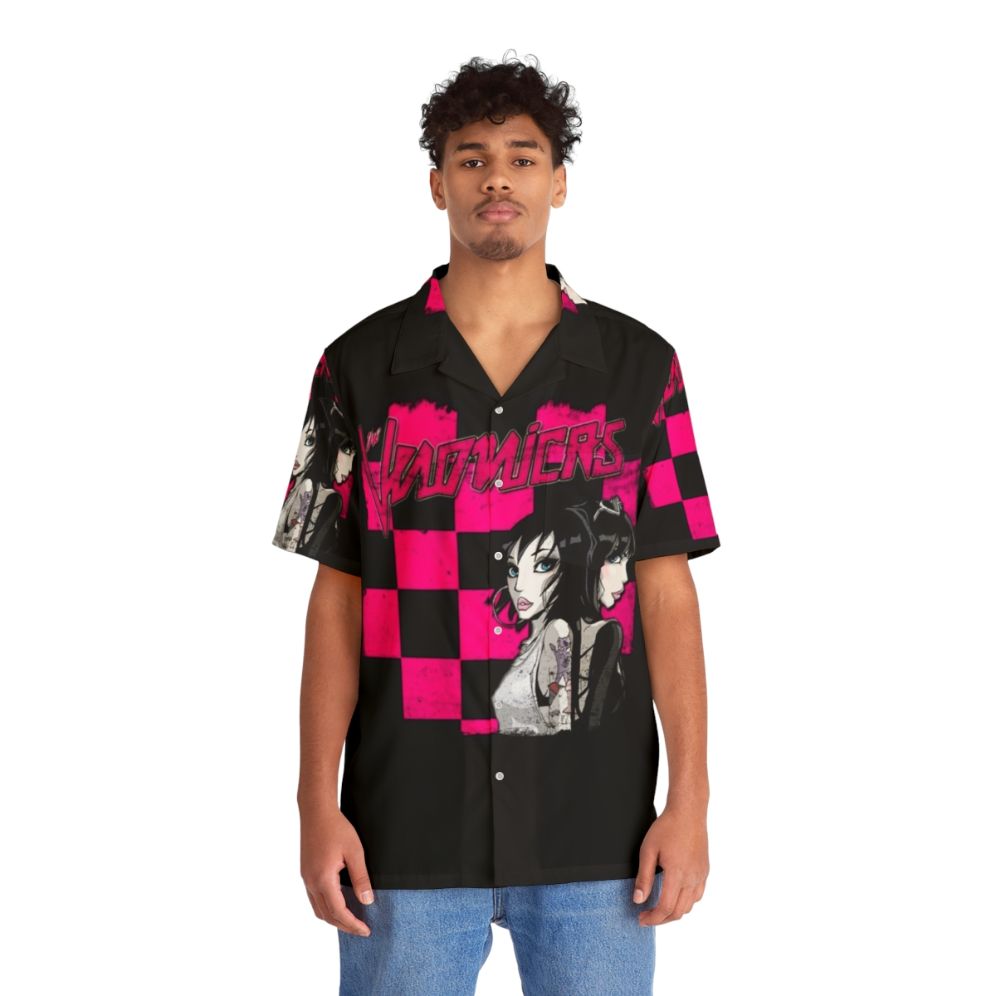 Zestful Hawaiian Shirt with Music Band and Team Graphic - People Front