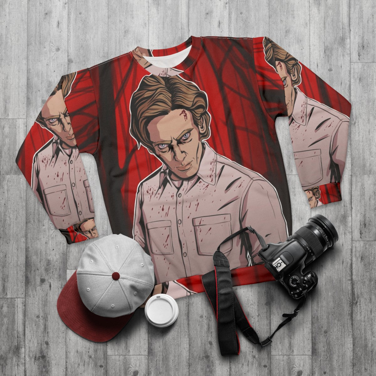 Stranger Things Vecna Henry Creel Fan Art Sweatshirt - flat lay