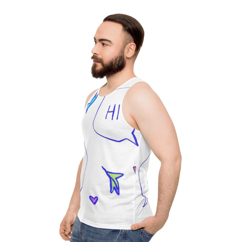 Heartstopper Unisex Tank Top with Inspirational Quote - men side